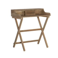 Kirkland's Home Office Furniture-Rustic Wooden Folding Desk
