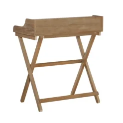 Kirkland's Home Office Furniture-Rustic Wooden Folding Desk