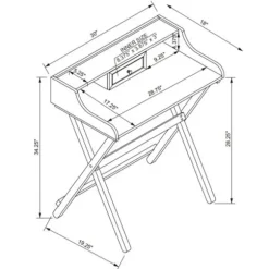 Kirkland's Home Office Furniture-Rustic Wooden Folding Desk