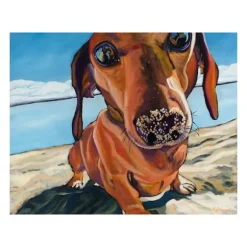Kirkland's Home Canvas Art-Sand Dog Giclee Canvas Art Print