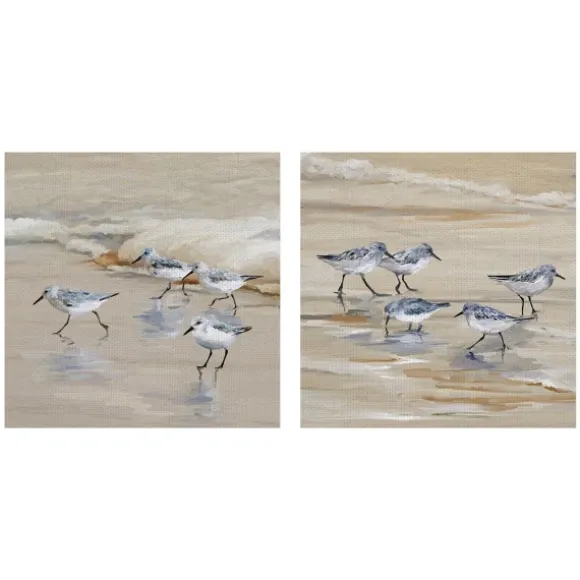 Kirkland's Home Canvas Art-Sandpiper Beach I And Ii Art Prints, Set Of 2