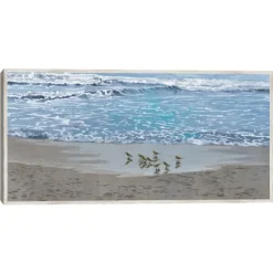 Kirkland's Home Framed Art-Sandpiper Morning Framed Canvas Art Print