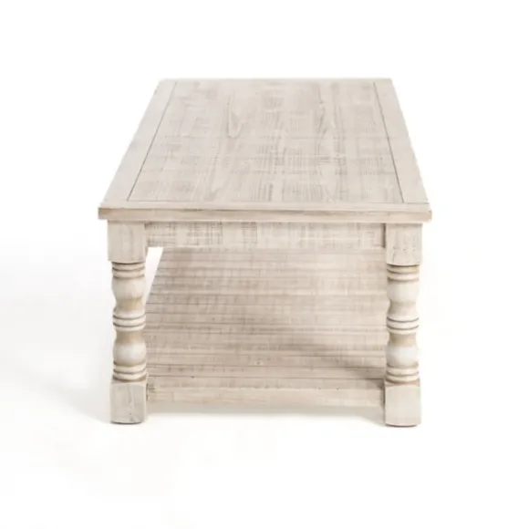 Kirkland's Home Coffee Tables-Savannah Cream Distressed Coffee Table