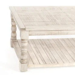 Kirkland's Home Coffee Tables-Savannah Cream Distressed Coffee Table
