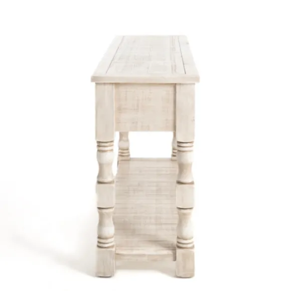 Kirkland's Home Console Tables-Savannah Cream Distressed Console Table