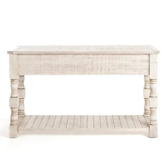 Kirkland's Home Console Tables-Savannah Cream Distressed Console Table