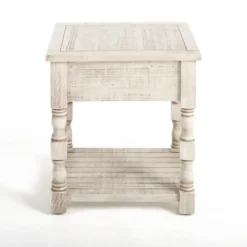 Kirkland's Home Accent & End Tables-Savannah Cream Distressed Side Table