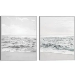 Kirkland's Home Framed Art-Seafoam Gentle Tides 2-Pc. Framed Wall Art Set