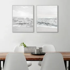 Kirkland's Home Framed Art-Seafoam Gentle Tides 2-Pc. Framed Wall Art Set