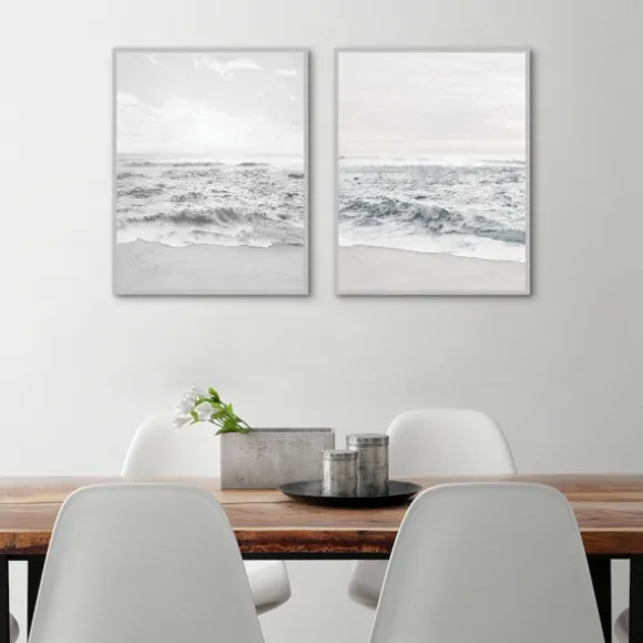 Kirkland's Home Framed Art-Seafoam Gentle Tides 2-Pc. Framed Wall Art Set