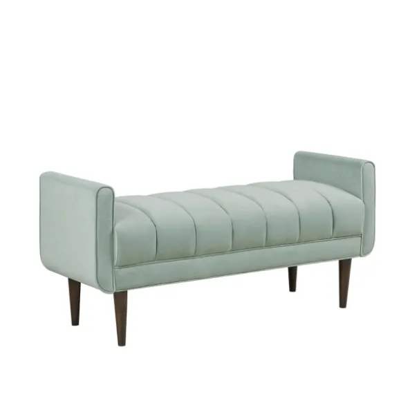 Kirkland's Home Benches & Ottomans-Seafoam Velvet Bench