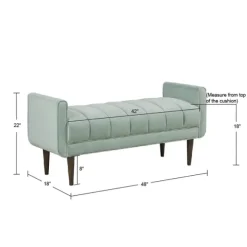 Kirkland's Home Benches & Ottomans-Seafoam Velvet Bench