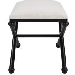 Kirkland's Home Benches & Ottomans-Seat And Black Metal Ottoman