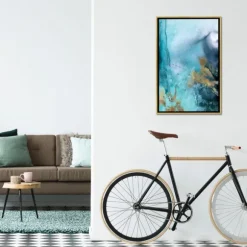 Kirkland's Home Framed Art-Seawall Waves Abstract Canvas Framed Art