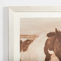 Kirkland's Home Framed Art-Sepia Horse On Linen Framed Art Print