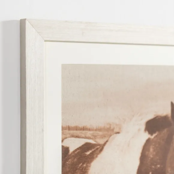 Kirkland's Home Framed Art-Sepia Horse On Linen Framed Art Print