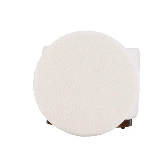 Kirkland's Home Benches & Ottomans-Sherpa Upholstered Storage Ottoman