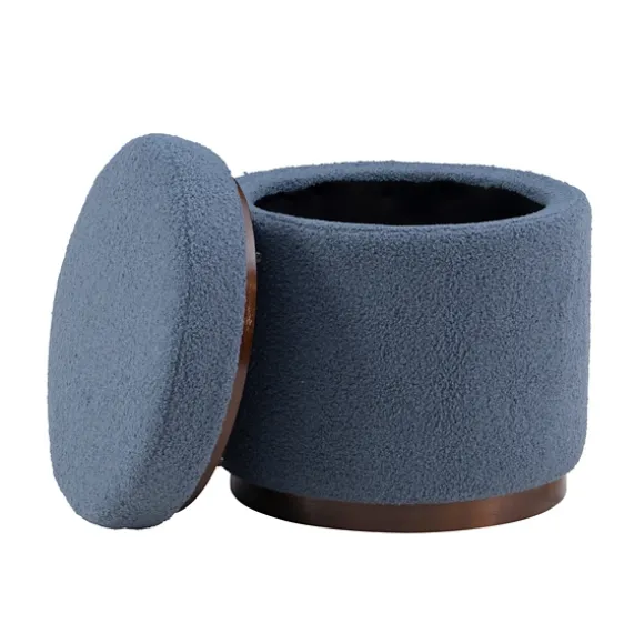 Kirkland's Home Benches & Ottomans-Sherpa Upholstered Storage Ottoman