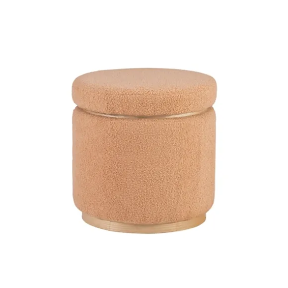 Kirkland's Home Benches & Ottomans-Sherpa Upholstered Storage Ottoman