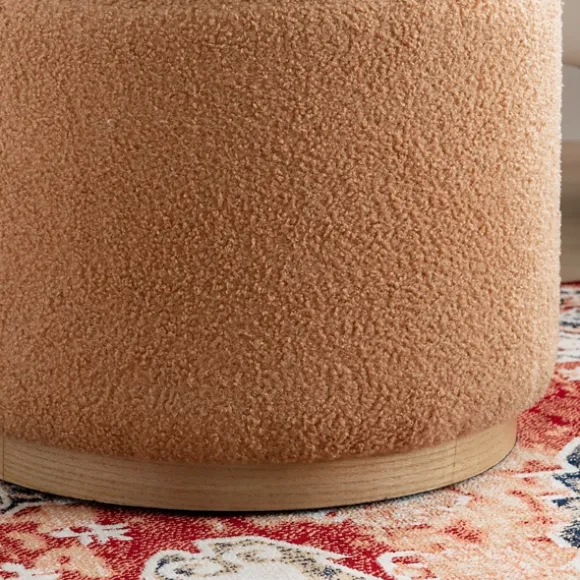 Kirkland's Home Benches & Ottomans-Sherpa Upholstered Storage Ottoman