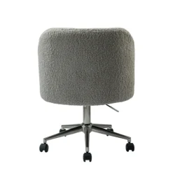 Kirkland's Home Office Furniture-Sherpa Upholstered Swivel Office Chair