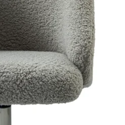 Kirkland's Home Office Furniture-Sherpa Upholstered Swivel Office Chair