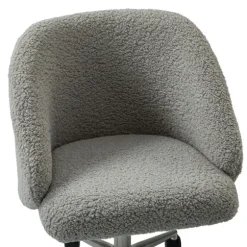 Kirkland's Home Office Furniture-Sherpa Upholstered Swivel Office Chair