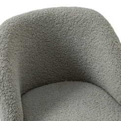 Kirkland's Home Office Furniture-Sherpa Upholstered Swivel Office Chair