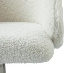 Kirkland's Home Office Furniture-Sherpa Upholstered Swivel Office Chair