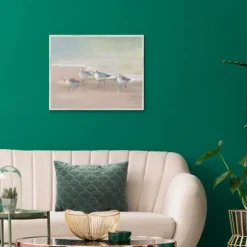 Kirkland's Home Canvas Art-Shorebirds On The Sand Framed Canvas Art Print