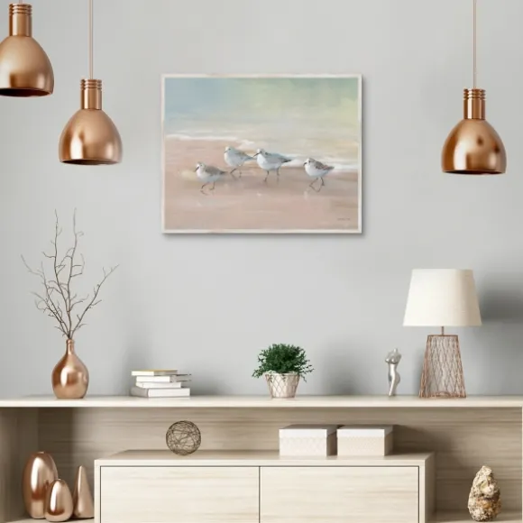 Kirkland's Home Canvas Art-Shorebirds On The Sand Framed Canvas Art Print