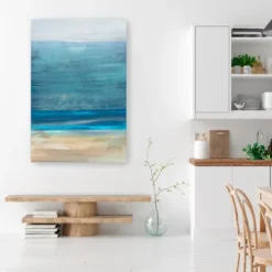 Kirkland's Home Canvas Art-Shoreline Brushstrokes Canvas Art Print, 32X48 In.