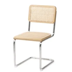 Kirkland's Home Dining Chairs-Silver Framed Woven Cane Dining Chairs, Set Of 2