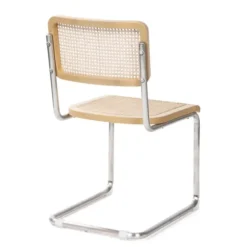 Kirkland's Home Dining Chairs-Silver Framed Woven Cane Dining Chairs, Set Of 2