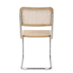 Kirkland's Home Dining Chairs-Silver Framed Woven Cane Dining Chairs, Set Of 2