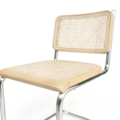 Kirkland's Home Dining Chairs-Silver Framed Woven Cane Dining Chairs, Set Of 2