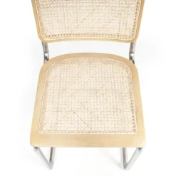 Kirkland's Home Dining Chairs-Silver Framed Woven Cane Dining Chairs, Set Of 2