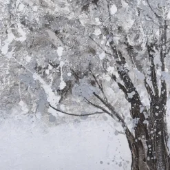 Kirkland's Home Framed Art-Silver Tree Rice Paper Framed Art Print