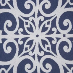 Kirkland's Home Accent Chairs-Sky Blue Fretwork Upholstered High Back Recliner