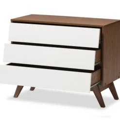 Kirkland's Home Dressers & Chests-Slant Midcentury Two-Tone Chest