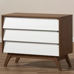 Kirkland's Home Dressers & Chests-Slant Midcentury Two-Tone Chest