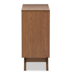 Kirkland's Home Dressers & Chests-Slant Two-Tone Walnut 4-Drawer Chest