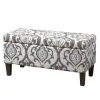 Kirkland's Home Benches & Ottomans-Slate Blue Ikat Storage Ottoman