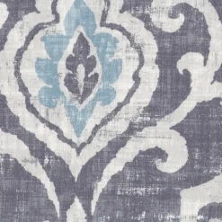 Kirkland's Home Benches & Ottomans-Slate Blue Ikat Storage Ottoman