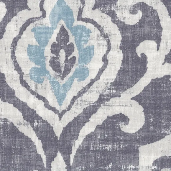 Kirkland's Home Benches & Ottomans-Slate Blue Ikat Storage Ottoman