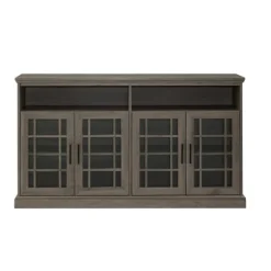 Kirkland's Home Tv Stands & Media Consoles-Slate Glass Door Classic Tv Stand