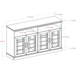 Kirkland's Home Tv Stands & Media Consoles-Slate Glass Door Classic Tv Stand