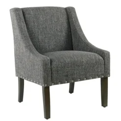Kirkland's Home Accent Chairs-Slate Swoop Accent Chair