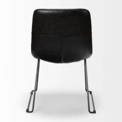 Kirkland's Home Dining Chairs-Slate Vegan Leather Bucket Dining Chairs, Set Of 2