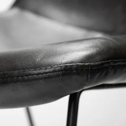 Kirkland's Home Dining Chairs-Slate Vegan Leather Bucket Dining Chairs, Set Of 2